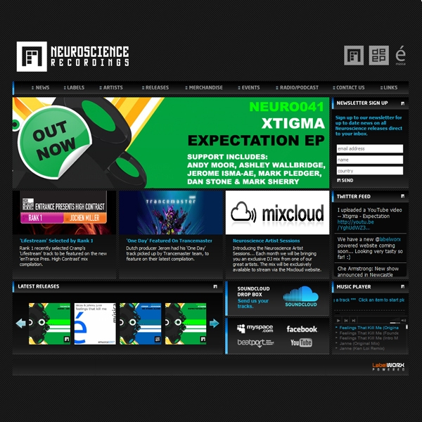 Neuroscience Recordings new Label Worx powered website launched Label